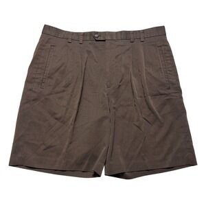 Cutter & Buck Pleated Golf Shorts Mens 38 Brown Casual